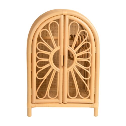Rattan Barbie Doll Cabinet, rattan kids toys, rattan kids furniture, wholesale, bulk, childrens