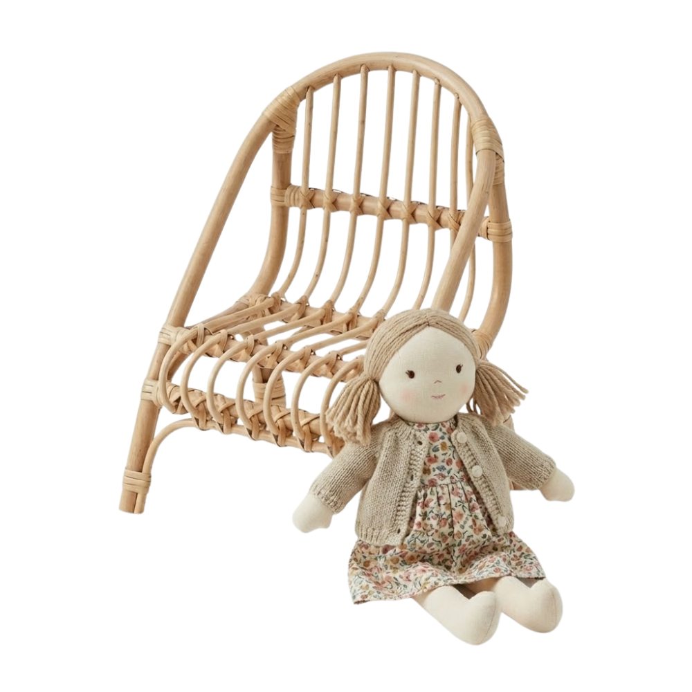 Rattan Doll Deck Chair, rattan kids toys, rattan kids furniture, wholesale, bulk, childrens