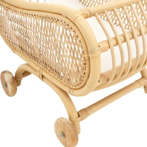 Rattan Doll Pram Stroller, wicker, doll buggy, doll stroller, rattan kids toys, rattan kids furniture, wholesale, bulk, childrens