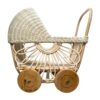 Rattan Doll's Pram, wicker, doll buggy, doll stroller, rattan kids toys, rattan kids furniture, wholesale, bulk, childrens