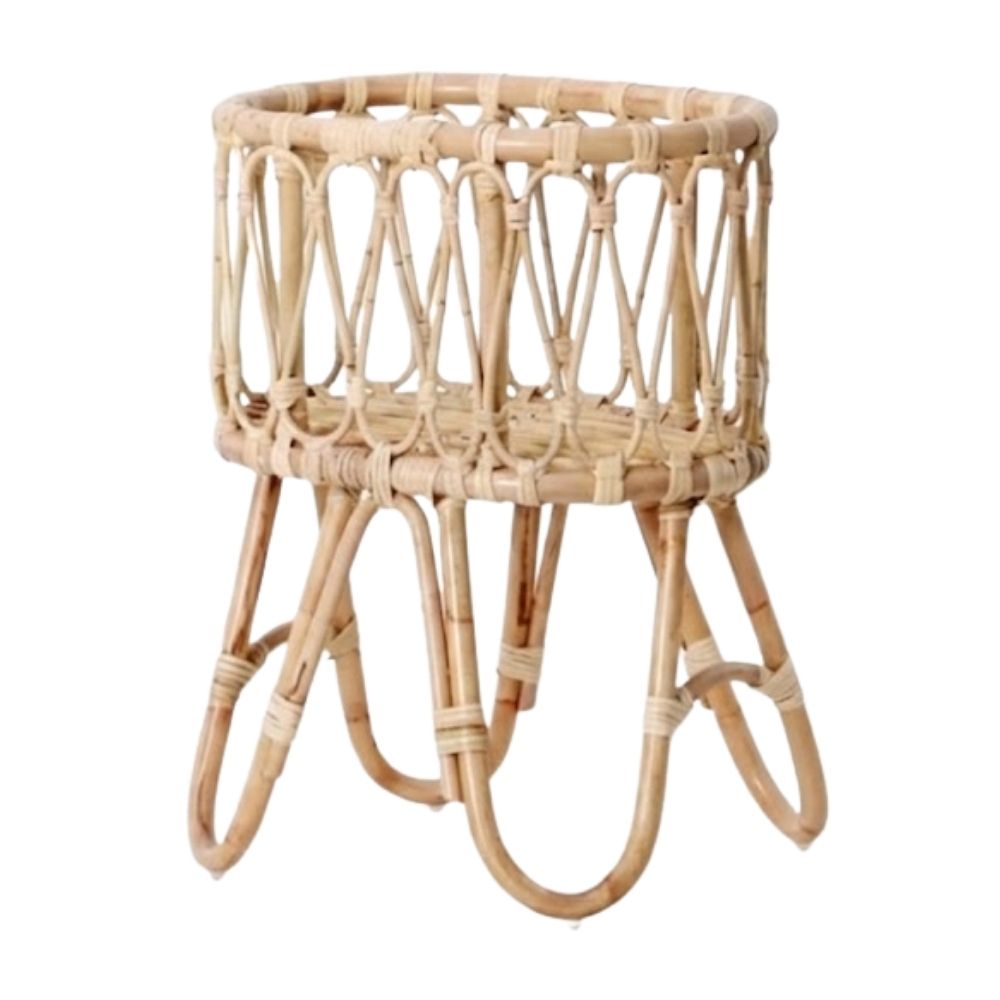 rattan play bassinet for dolls, rattan kids furniture, wholesale, bulk, childrens
