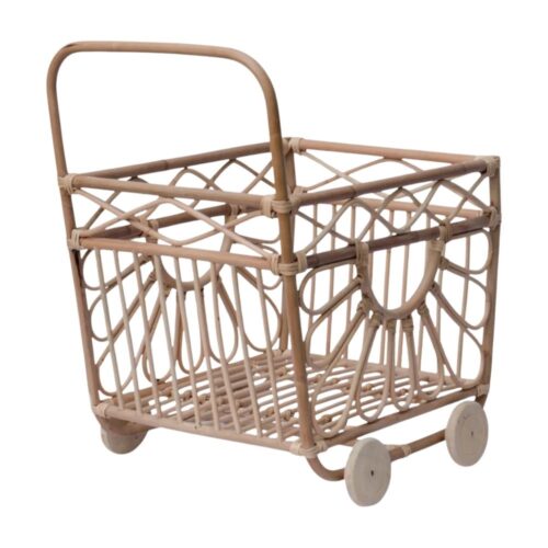 rattan stroller baby doll, wicker, doll buggy, doll stroller, rattan kids toys, rattan kids furniture, wholesale, bulk, childrens