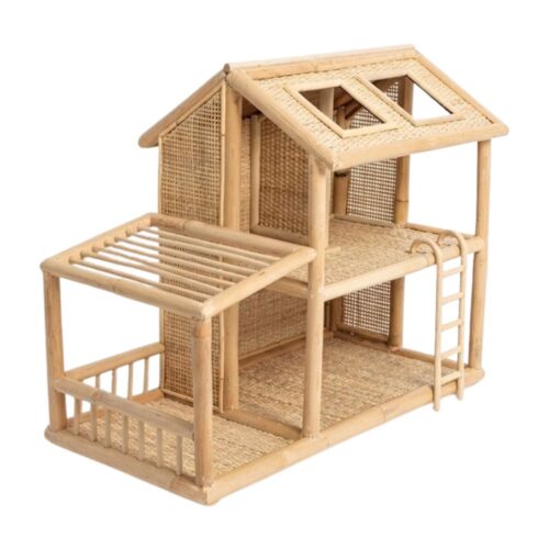 Small Rattan Doll House, rattan kids toys, rattan kids furniture, wholesale, bulk, childrens
