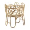 sun flower motif rattan doll bassinet, rattan kids furniture, wholesale, bulk, childrens