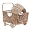 wicker doll baby buggy, wicker, doll buggy, doll stroller, rattan kids toys, rattan kids furniture, wholesale, bulk, childrens