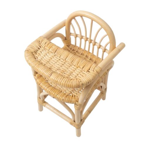 Wicker Doll High Chair, rattan kids toys, rattan kids furniture, wholesale, bulk, childrens