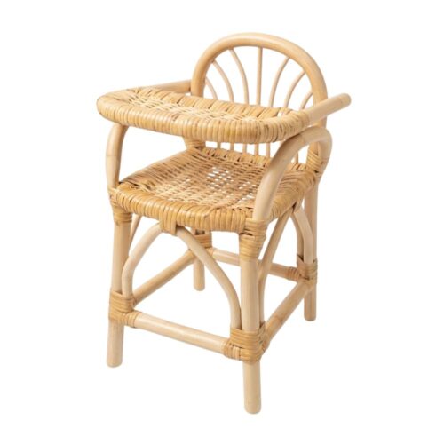 Wicker Doll High Chair, rattan kids toys, rattan kids furniture, wholesale, bulk, childrens