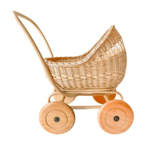 Wicker Doll Pram Australia, wicker, doll buggy, doll stroller, rattan kids toys, rattan kids furniture, wholesale, bulk, childrens