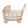 Wicker Doll Stroller for Sale, wicker, doll buggy, doll stroller, rattan kids toys, rattan kids furniture, wholesale, bulk, childrens