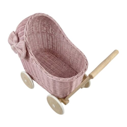 Wicker Doll Pram South Africa, wicker, doll buggy, doll stroller, rattan kids toys, rattan kids furniture, wholesale, bulk, childrens