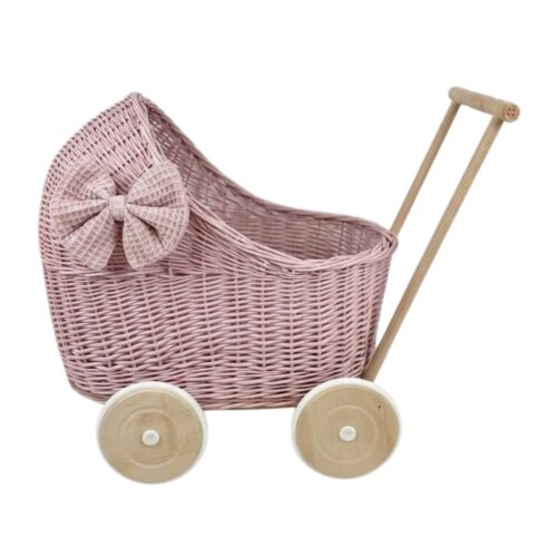 Wicker Doll Pram South Africa, wicker, doll buggy, doll stroller, rattan kids toys, rattan kids furniture, wholesale, bulk, childrens