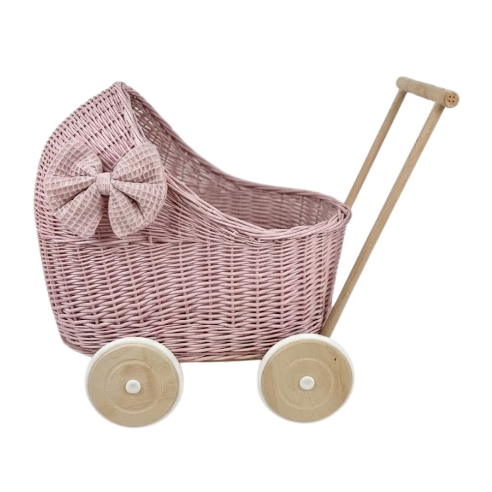 Wicker Doll Pram South Africa, wicker, doll buggy, doll stroller, rattan kids toys, rattan kids furniture, wholesale, bulk, childrens