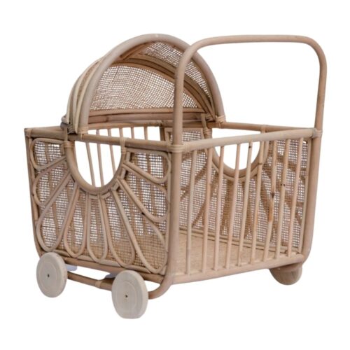 Wicker Doll Stroller Canada, doll buggy, doll stroller, rattan kids toys, rattan kids furniture, wholesale, bulk, childrens