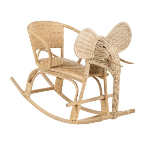 Elephant Rattan Rocking Kids Chair, rattan kids furniture, rattan kids chair, rattan kids table, rattan kids table and chairs set, rattan toddler chair, rattan toddler table and chairs, wholesale, bulk, Vietnam, factory