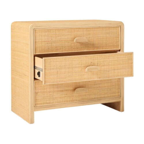 Kids Rattan 3 Drawers Dresser, wardrobe, dresser, rattan kids furniture, wholesale, bulk, manufacture, Vietnam