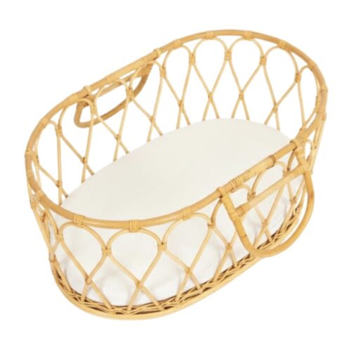 Rattan Baby Bassinet with Handles, rattan baby bassinet, rattan baby cradle, rattan baby cot, rattan kids toys, rattan kids furniture, wholesale, bulk