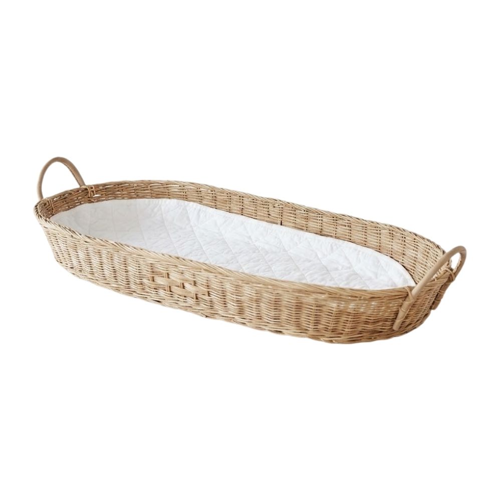 Rattan Baby Changing Basket, rattan kids furniture, wholesale, bulk, manufacture, Vietnam