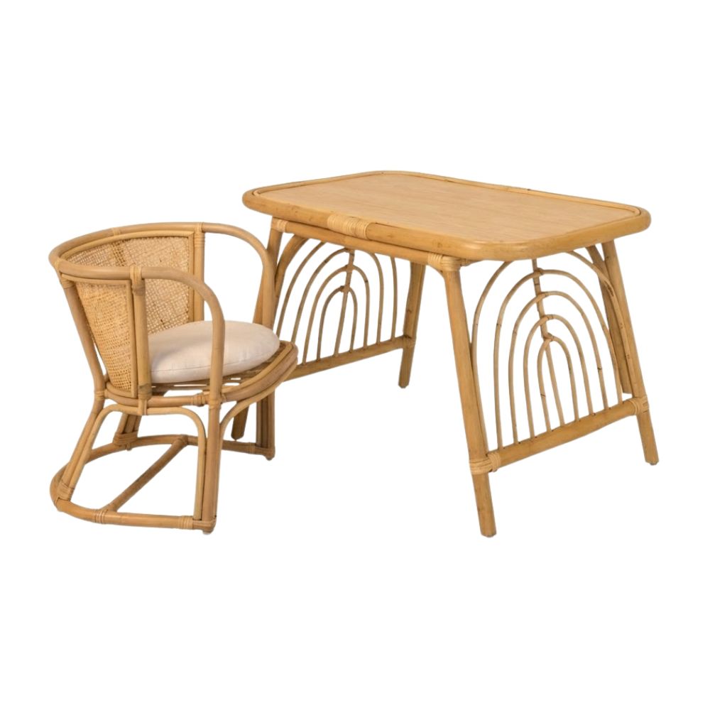 Rattan Kids Table Chairs, rattan kids furniture, rattan kids chair, rattan kids table, rattan kids table and chairs set, rattan toddler chair, rattan toddler table and chairs, wholesale, bulk, Vietnam, factory