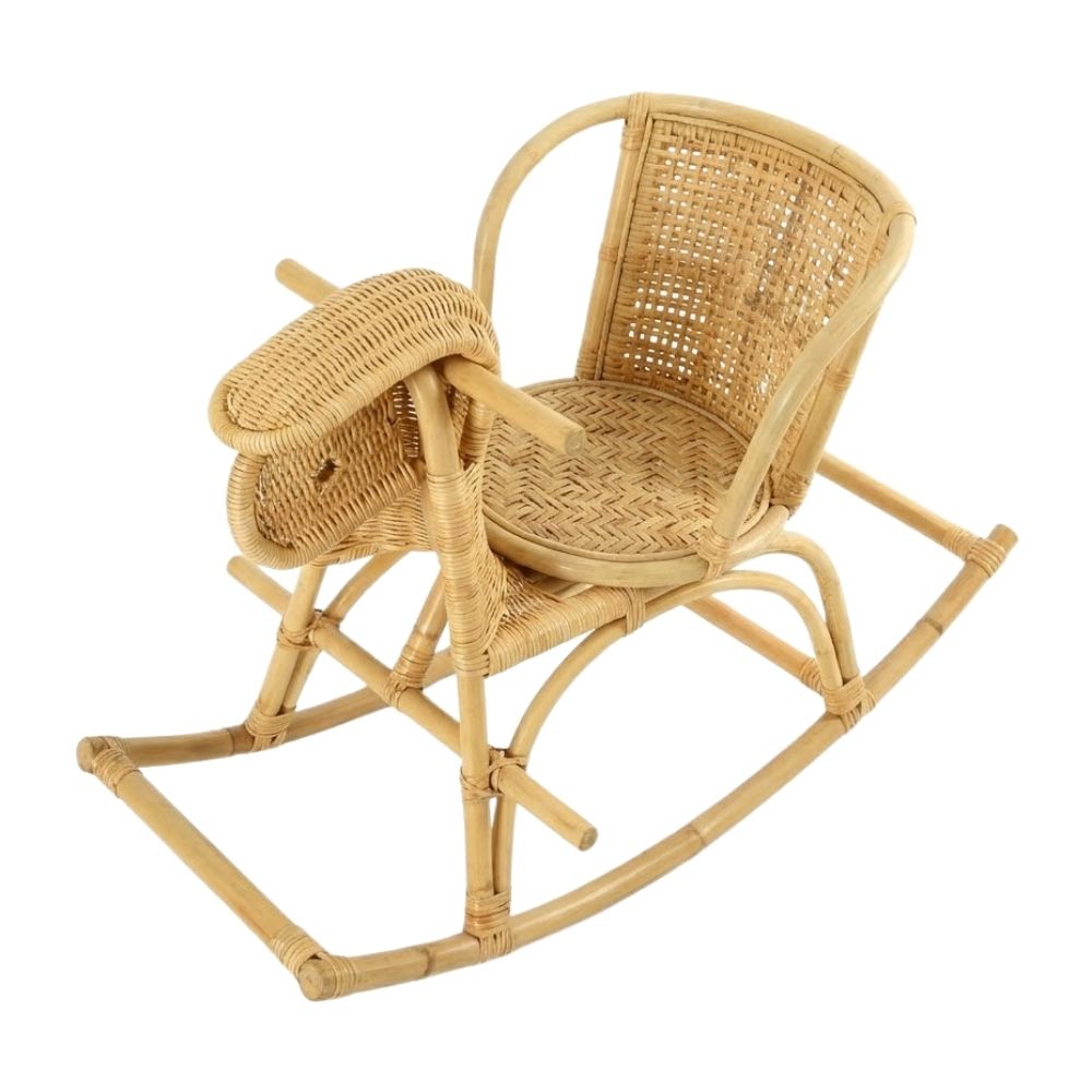 Rattan Sheep Rocking Chair for Kids, rattan kids furniture, rattan kids chair, rattan kids table, rattan kids table and chairs set, rattan toddler chair, rattan toddler table and chairs, wholesale, bulk, Vietnam, factory