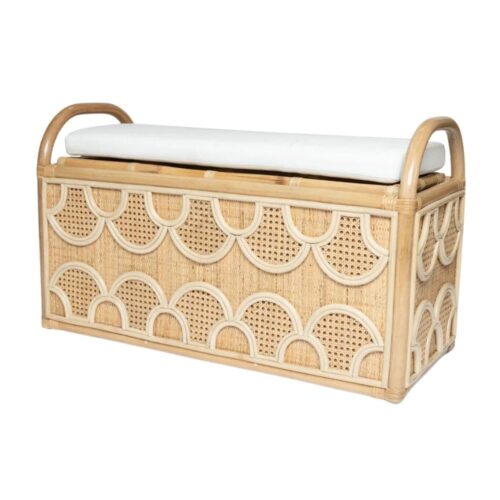 Rattan Storage Trunk Box Kids Furniture, kids furniture, rattan kids cabinet, rattan kids trunk storage, rattan kids storage bench, rattan kids toy chest, wholesale, bulk, Vietnam, manufacture