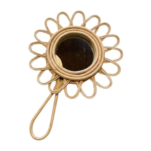 Rattan Toddler Hand Mirror, rattan kids furniture, wholesale, bulk, Vietnam, manufacture