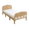 Upholstered Rattan Bed, rattan kid's bed, rattan baby cot, rattan kids toys, rattan kids furniture, wholesale, bulk