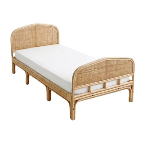 Upholstered Rattan Bed, rattan kid's bed, rattan baby cot, rattan kids toys, rattan kids furniture, wholesale, bulk
