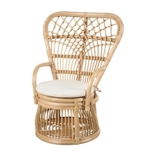 Vintage Peacock Rattan Kids Chair, rattan kids furniture, rattan kids chair, rattan kids table, rattan kids table and chairs set, rattan toddler chair, rattan toddler table and chairs, wholesale, bulk, Vietnam, factory