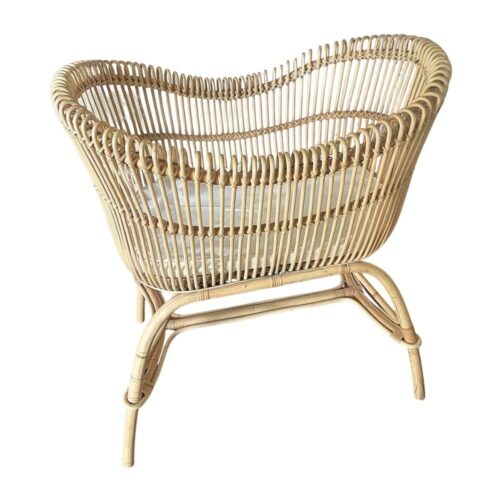 Baby Wicker Crib and Stand, rattan baby bassinet, rattan baby cradle, rattan baby cot, rattan kids toys, rattan kids furniture, wholesale, bulk