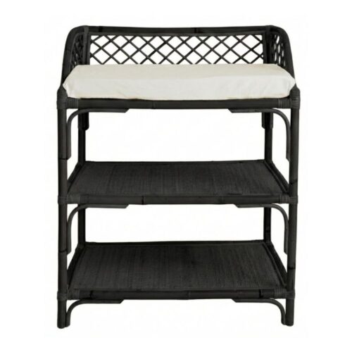 Black Rattan Changing Table, rattan kids furniture, wholesale, bulk, manufacture, Vietnam