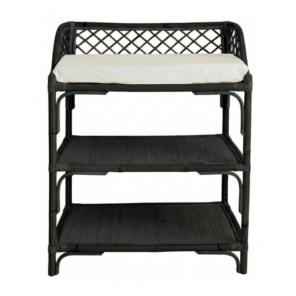 Black Rattan Changing Table, rattan kids furniture, wholesale, bulk, manufacture, Vietnam