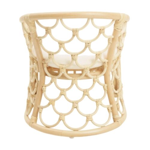 Boho Mermaid Rattan Kids Chair, rattan kids furniture, rattan kids chair, rattan kids table, rattan kids table and chairs set, rattan toddler chair, rattan toddler table and chairs, wholesale, bulk, Vietnam, factory