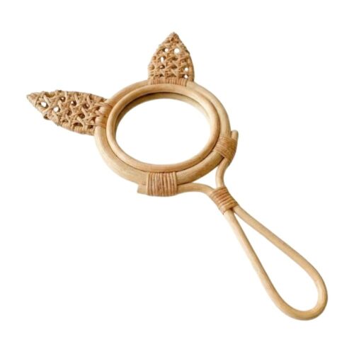 Bunny Rattan Toddler Hand Mirror, rattan kids furniture, wholesale, bulk, Vietnam, manufacture