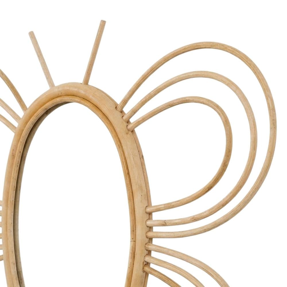 Butterfly Rattan Wall Mirror, rattan kids furniture, wholesale, bulk, Vietnam, manufacture