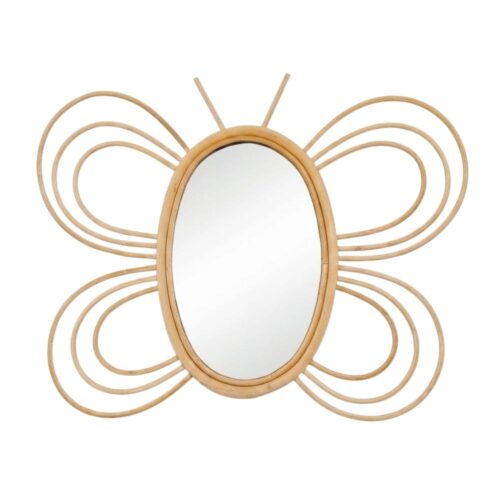 Butterfly Rattan Wall Mirror, rattan kids furniture, wholesale, bulk, Vietnam, manufacture