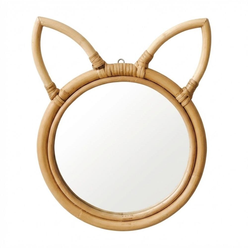 Cat Ears Rattan Kids Mirror, rattan kids furniture, wholesale, bulk, Vietnam, manufacture