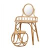 Child Rattan Vanity, rattan kids dressing table, rattan kids makeup table, rattan kids furniture, rattan kids chair, rattan kids table, rattan kids table and chairs set, rattan toddler chair, rattan toddler table and chairs, wholesale, bulk, Vietnam, factory