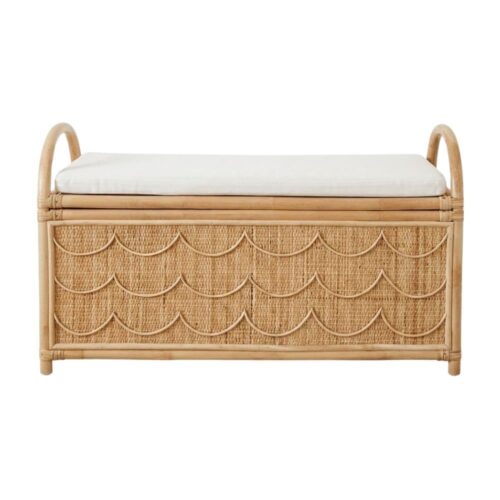 Coconut Tree Rattan Kids Storage Trunk, kids furniture, rattan kids cabinet, rattan kids trunk storage, rattan kids storage bench, rattan kids toy chest, wholesale, bulk, Vietnam, manufacture