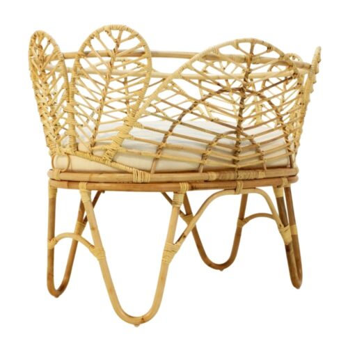 Daisy Rattan Baby Bassinet, rattan baby bassinet, rattan baby cradle, rattan baby cot, rattan kids toys, rattan kids furniture, wholesale, bulk