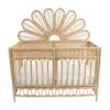 Flower Design Rattan Baby Cot, rattan kid's bed, rattan kids toys, rattan kids furniture, wholesale, bulk