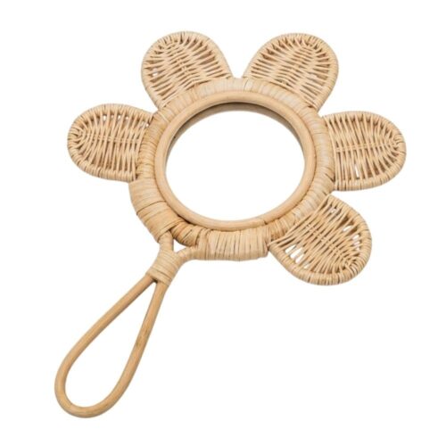 Flower Rattan Hand Mirror for Kids, rattan kids furniture, wholesale, bulk, Vietnam, manufacture