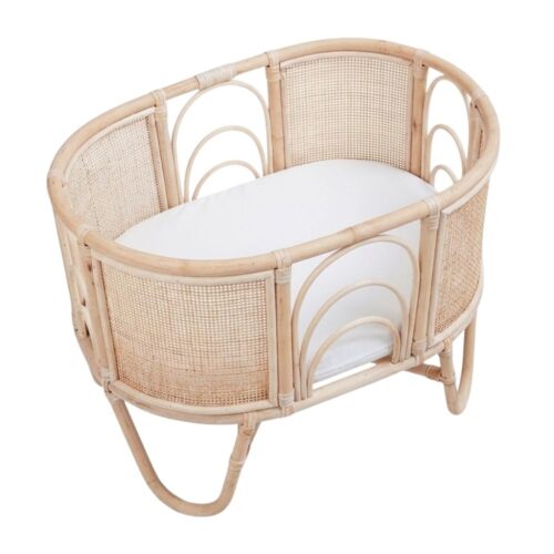 French Rattan Crib, rattan baby bassinet, rattan baby cradle, rattan baby cot, rattan kids toys, rattan kids furniture, wholesale, bulk