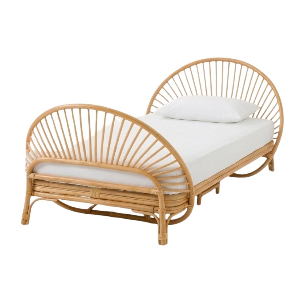 girls rattan double bed, rattan kid's bed, rattan baby cot, rattan kids toys, rattan kids furniture, wholesale, bulk