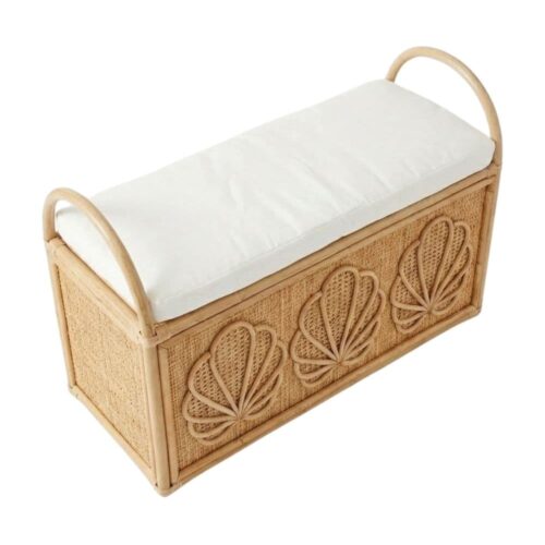 Kids Rattan Storage Bench for Bedroom, kids furniture, rattan kids cabinet, rattan kids trunk storage, rattan kids storage bench, rattan kids toy chest, wholesale, bulk, Vietnam, manufacture