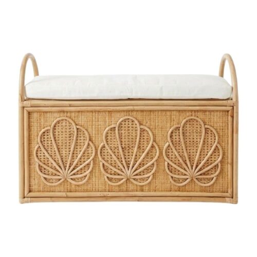 Kids Rattan Storage Bench for Bedroom, kids furniture, rattan kids cabinet, rattan kids trunk storage, rattan kids storage bench, rattan kids toy chest, wholesale, bulk, Vietnam, manufacture