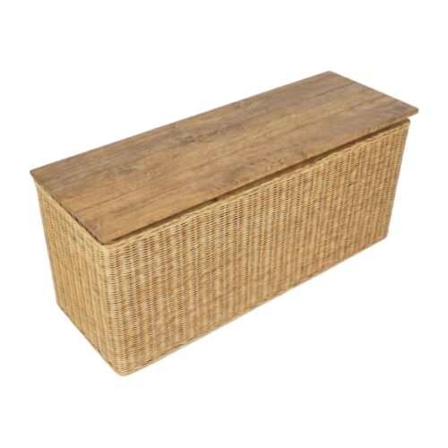 Kids Wicker Storage Bench, kids furniture, rattan kids cabinet, rattan kids trunk storage, rattan kids storage bench, rattan kids toy chest, wholesale, bulk, Vietnam, manufacture