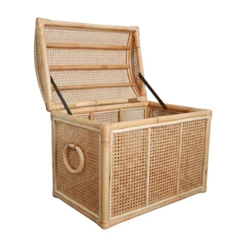 Large Rattan Toy Chest, kids furniture, rattan kids cabinet, rattan kids trunk storage, rattan kids storage bench, rattan kids toy chest, wholesale, bulk, Vietnam, manufacture