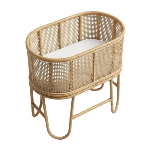 Natural Rattan Bassinet, rattan baby bassinet, rattan baby cradle, rattan baby cot, rattan kids toys, rattan kids furniture, wholesale, bulk