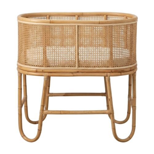 Natural Rattan Bassinet, rattan baby bassinet, rattan baby cradle, rattan baby cot, rattan kids toys, rattan kids furniture, wholesale, bulk