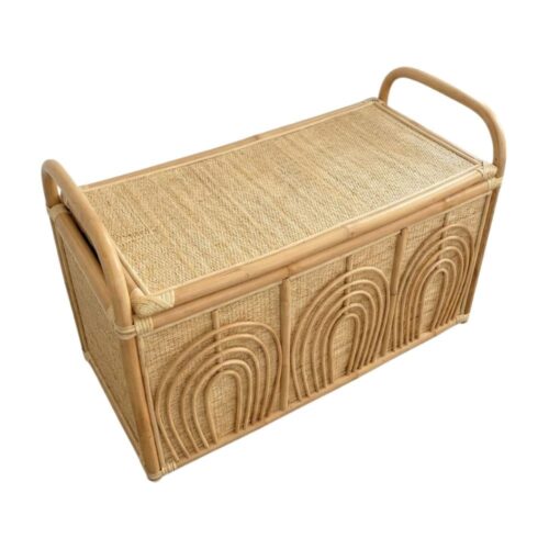 Natural Rattan Kids Trunk Storage, kids furniture, rattan kids cabinet, rattan kids trunk storage, rattan kids storage bench, rattan kids toy chest, wholesale, bulk, Vietnam, manufacture